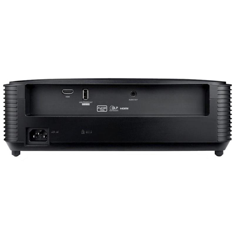 Vista traseira do projetor 3D Optoma DH351 preto