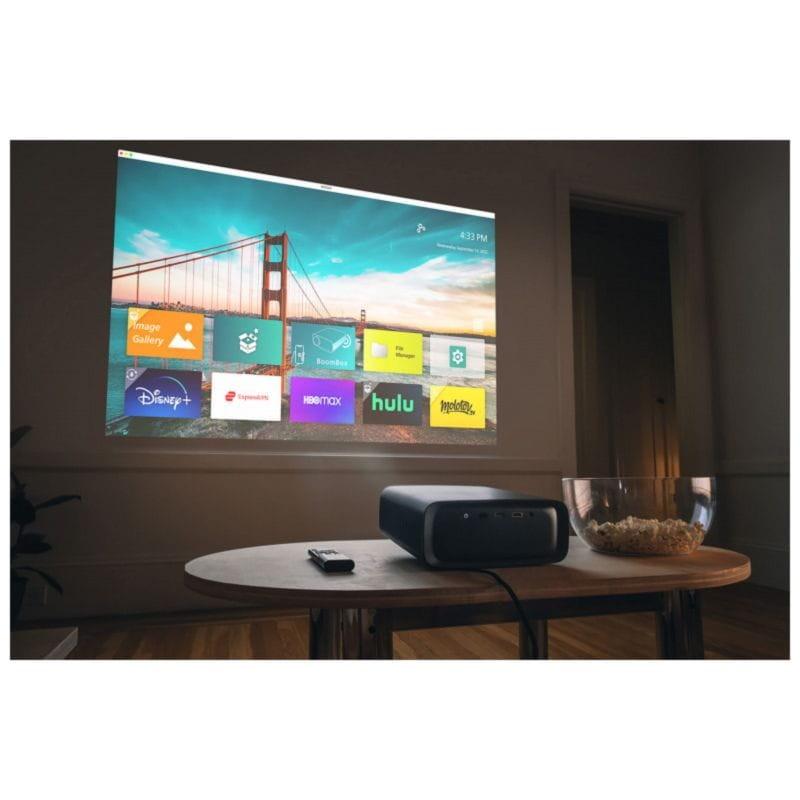 Vue générale d'une projection avec les plateformes disponibles avec le Projecteur Philips NeoPix 320 NPX320 Noir