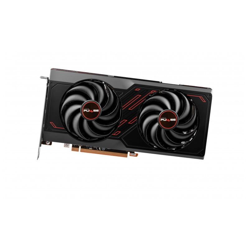 Vue du ventilateur de la carte Sapphire PULSE AMD Radeon RX 7600 PULSE AMD