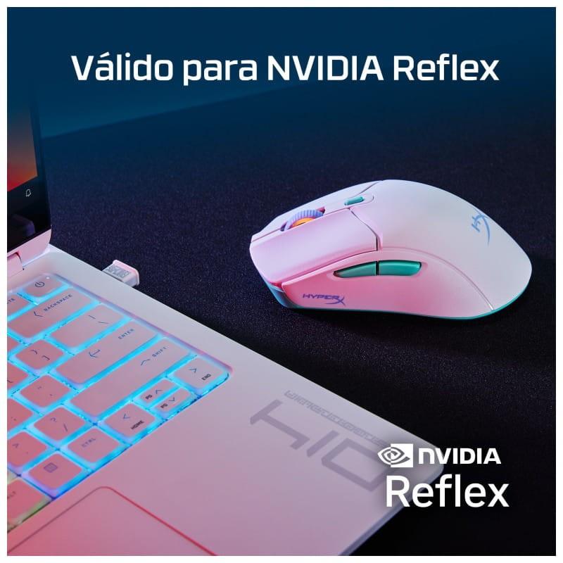 HP HyperX Pulsefire Haste 2 Core inalámbricos - Blanco/Verde/Púrpura - Ratón gaming Nvidia