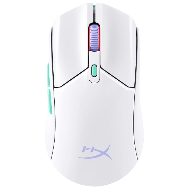 HP HyperX Pulsefire Haste 2 Core inalámbricos - Blanco/Verde/Púrpura - Ratón gaming