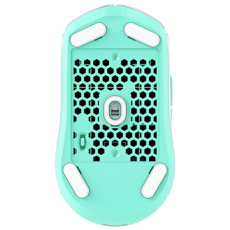 HP HyperX Pulsefire Haste 2 Core inalámbricos - Blanco/Verde/Púrpura - Ratón gaming imagen inferior