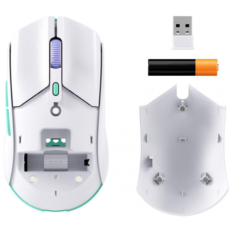 HP HyperX Pulsefire Haste 2 Core inalámbricos - Blanco/Verde/Púrpura - Ratón gaming contenido de la caja