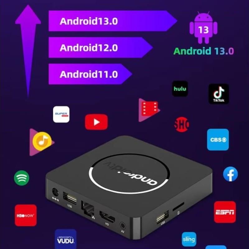 Android de Q1 ATV H313 8K 2GB/16GB Android 13 Preto - Android TV