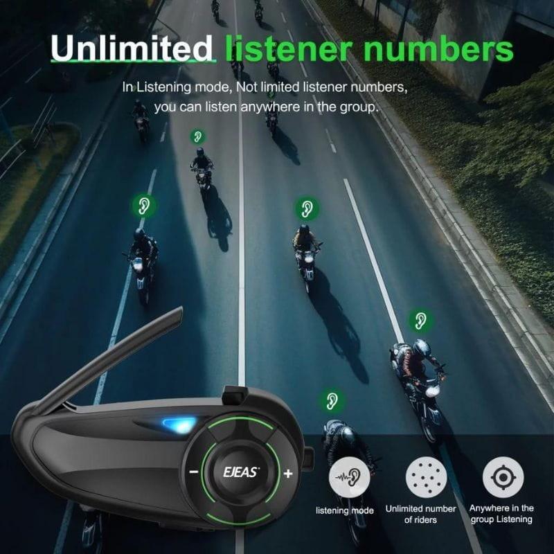 EJEAS Q8 Intercomunicador para motociclos - Características Bluetooth sem fios