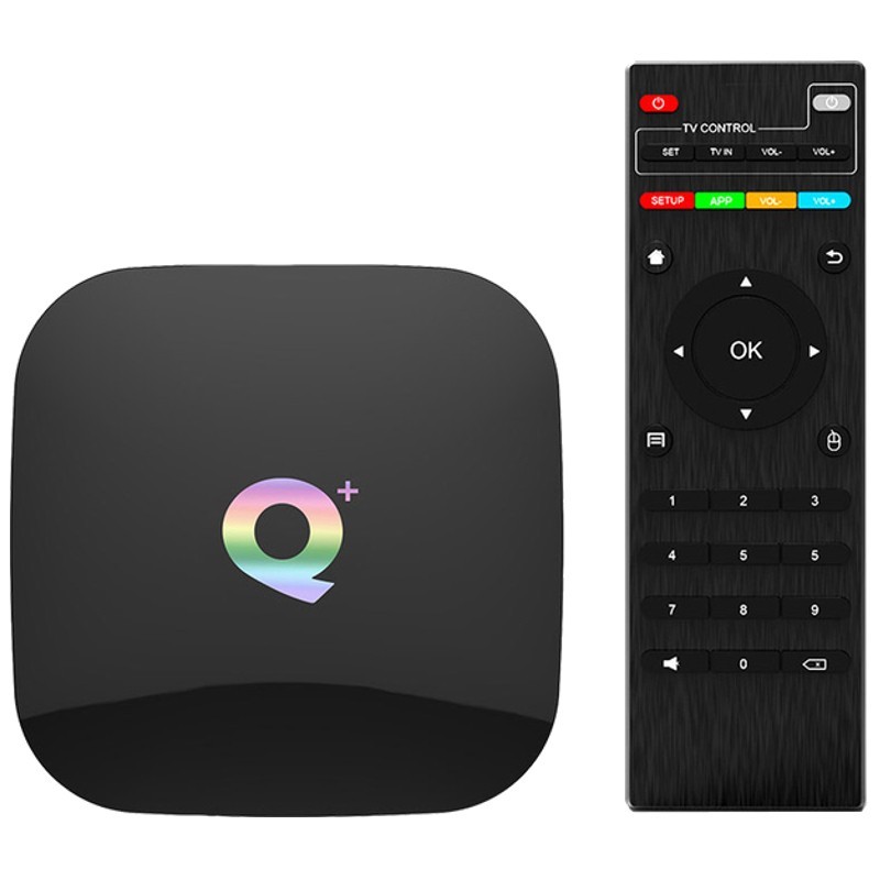 Android TVQ Plus H6 2GB/16GB Android 9.0 avec sa télécommande