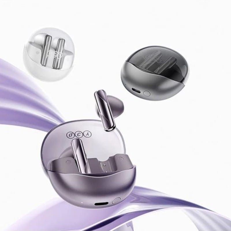 Colores de QCY AilyBuds Clear T32 Púrpura - Auriculares Bluetooth