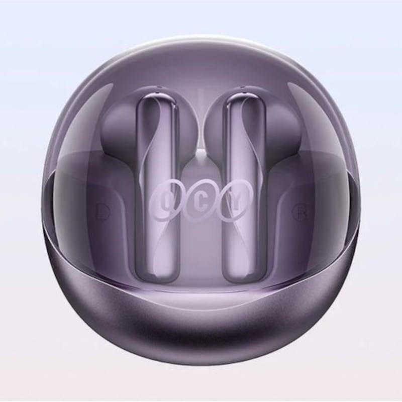 Carga rápida de QCY AilyBuds Clear T32 Púrpura - Auriculares Bluetooth