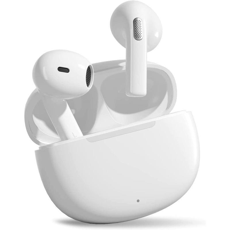 QCY T20 AilyPods - Auriculares Bluetooth Blanco Inclinados