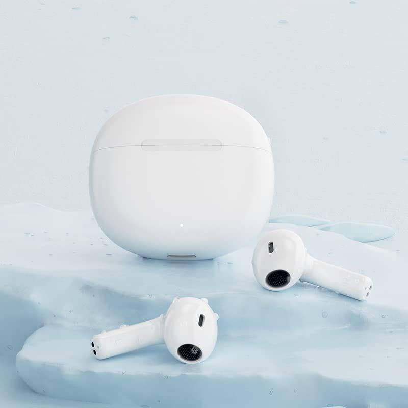 QCY T20 AilyPods - Auriculares Bluetooth Blanco Mojados