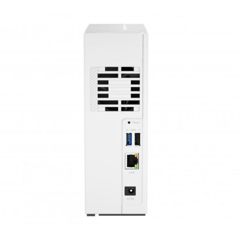 QNAP TS-133  Blanco - Servidor de almacenamiento NAS imagen trasera