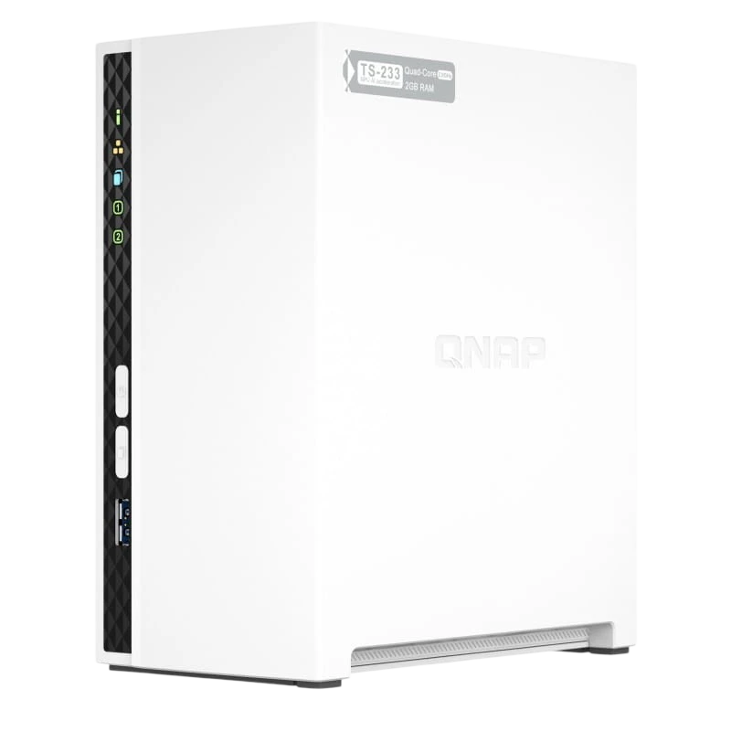 QNAP TS-233 Blanco - Servidor de almacenamiento NAS