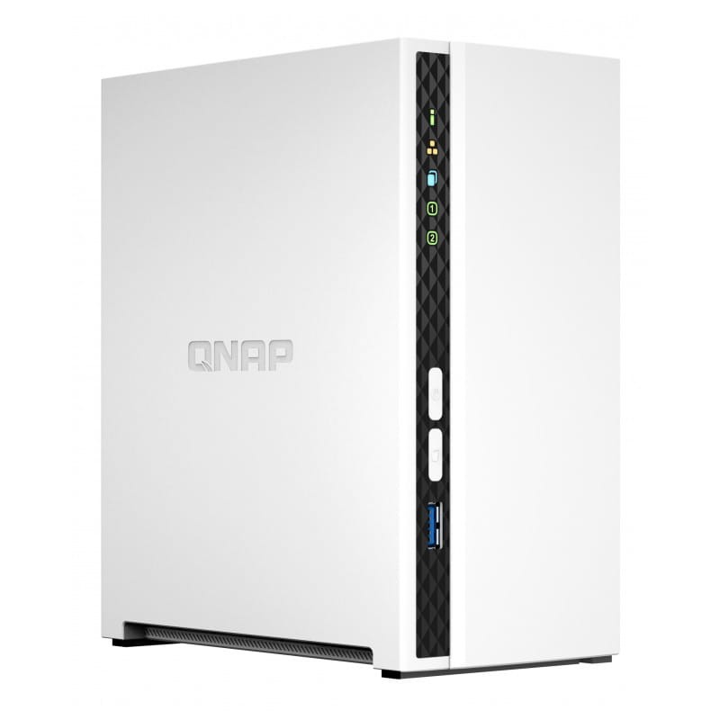 QNAP TS-233 Blanco - Servidor de almacenamiento NAS imagen lateral