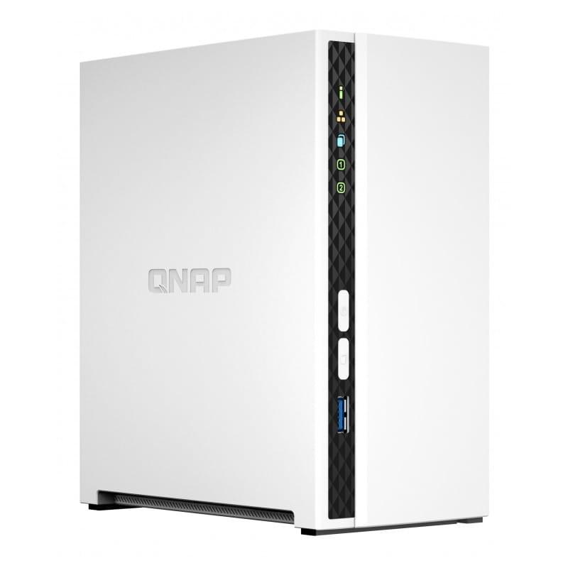 QNAP TS-233 Blanco - Servidor de almacenamiento NAS imagen lateral