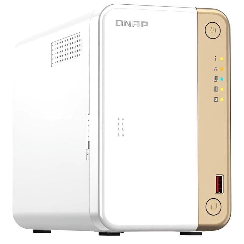 QNAP TS-262 Gold, White - Serveur de stockage à imagerie latérale