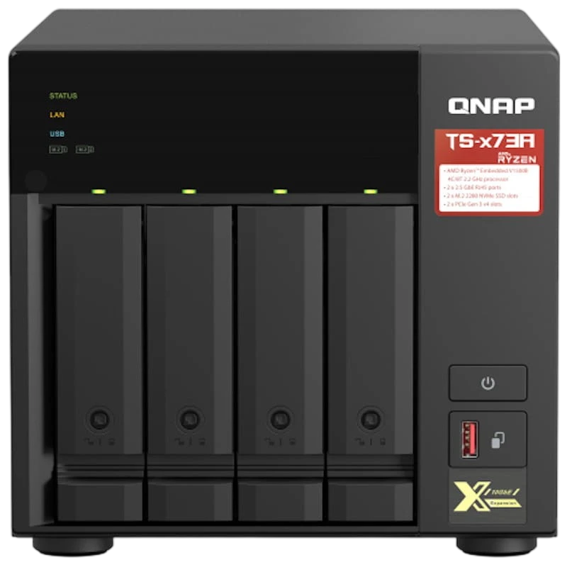 QNAP TS-473A Servidor NAS Negro