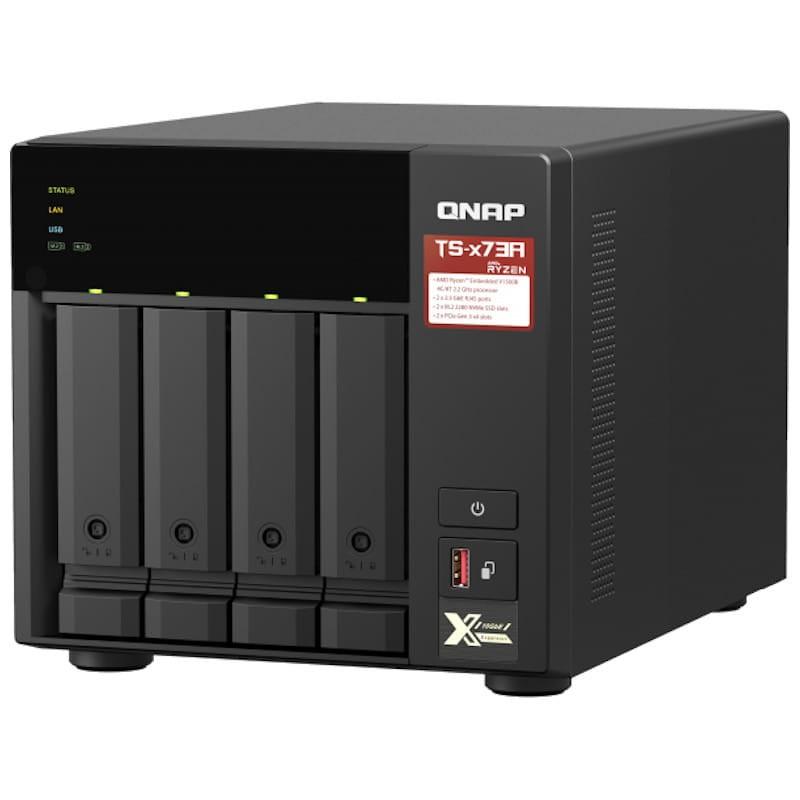 QNAP TS-473A Servidor NAS Negro - Frontal