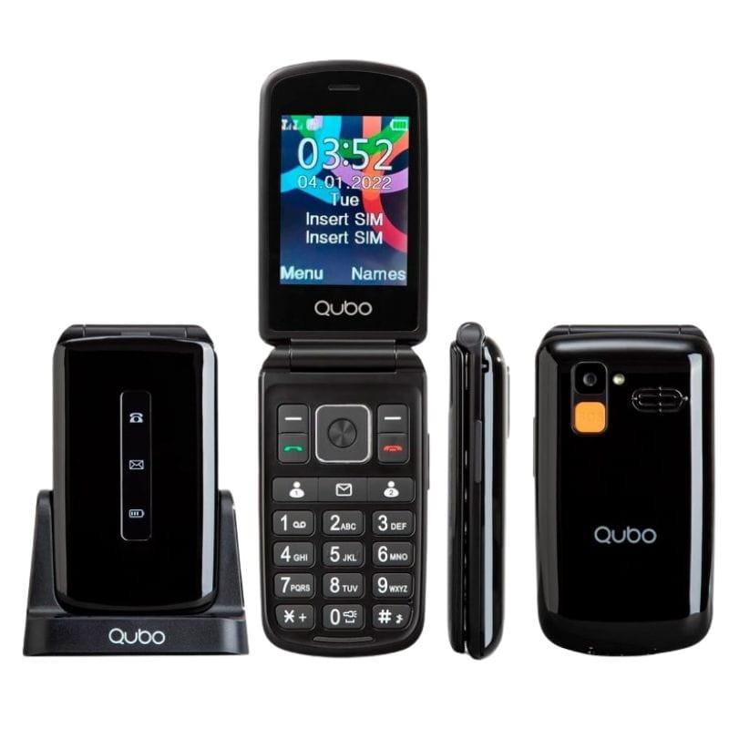 Qubo P210NW 32MB/32MB Negro - Teléfono Móvil - vista de sus distintos lados