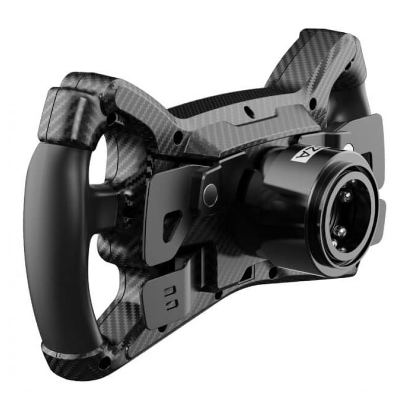 Moza Racing KS 30 cm negro: aro de volante para PC con estructura de fibra de carbono, agarres ergonómicos, módulo de conexión central y botones integrados
