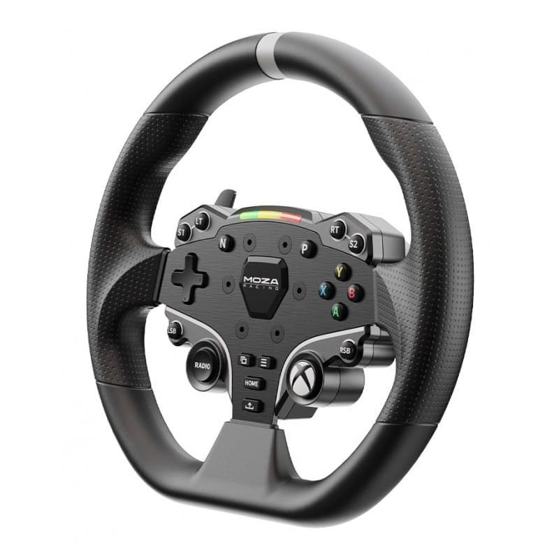 Moza Racing R3 Negro para PC y XBOX: volante de carreras con aro ergonómico, botones integrados, levas metálicas y acabados en negro con textura