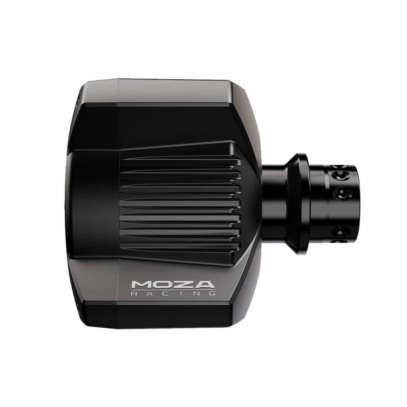 Unidad base Moza Racing R3 negro, cuerpo compacto de aluminio con aletas de ventilación y acople rápido para volante, compatible PC y Xbox