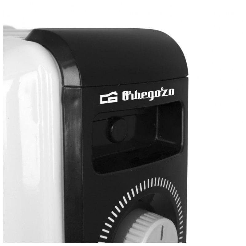 Radiador de aceite eléctrico Orbegozo RF 2000 Interior 2000W Blanco Frontal superior