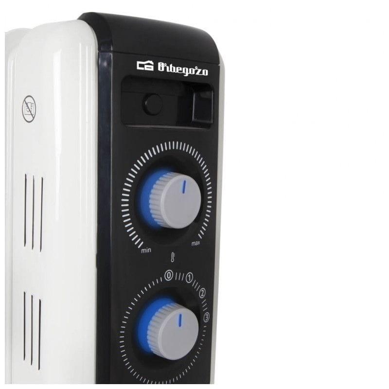 Radiador de aceite eléctrico Orbegozo RF 2000 Interior 2000W Blanco Frontal botonera