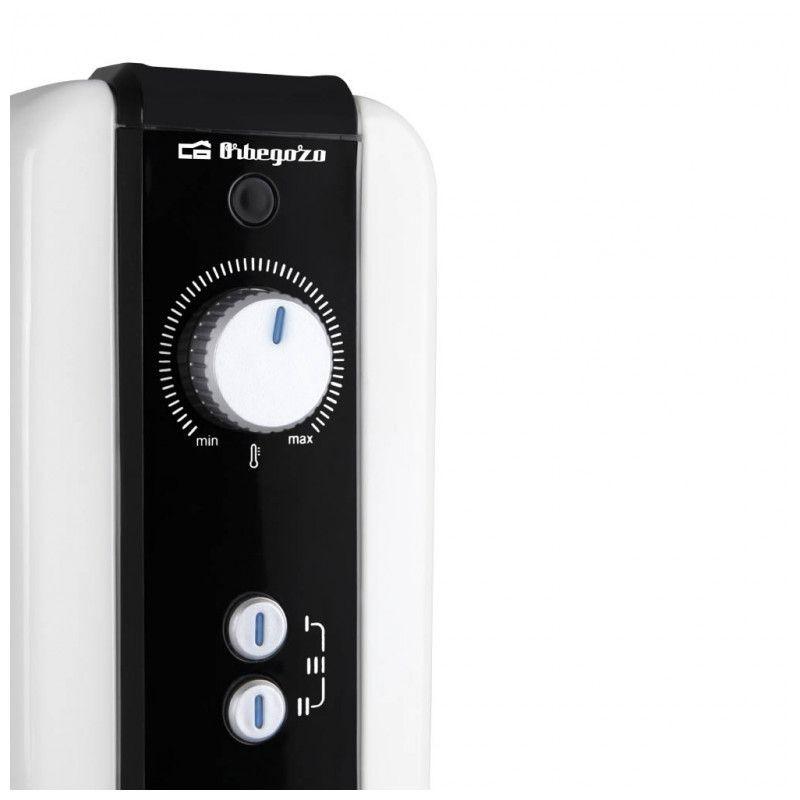 Radiateur électrique à huile Orbegozo RH 1000 Intérieur 1000W Blanc Supérieur avant