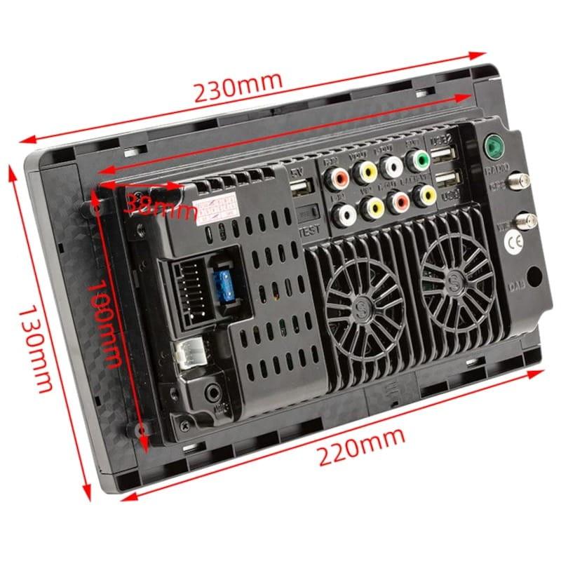 Autorrádio 2 DIN S-9089 1 Go/16 Go GPS Android 10.1 9 pouces HD - Dimensions