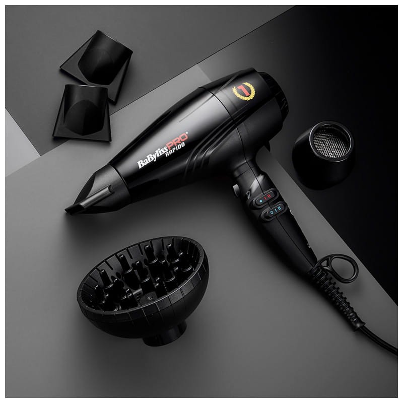 BaByliss RAPIDO DRYER  2200 W Negro - Secador imagen con accesorios
