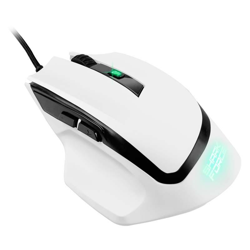 vue de dessus de Sharkoon SHARK Force II Gaming Mouse 4200 DPI Blanc