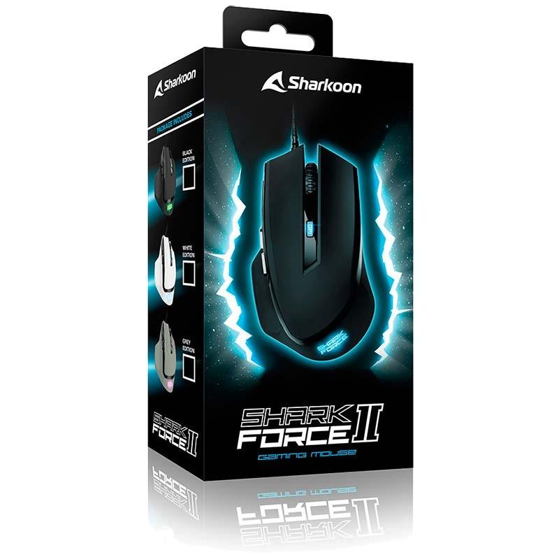 emballage de Sharkoon SHARK Force II Gaming Mouse 4200 DPI Blanc
