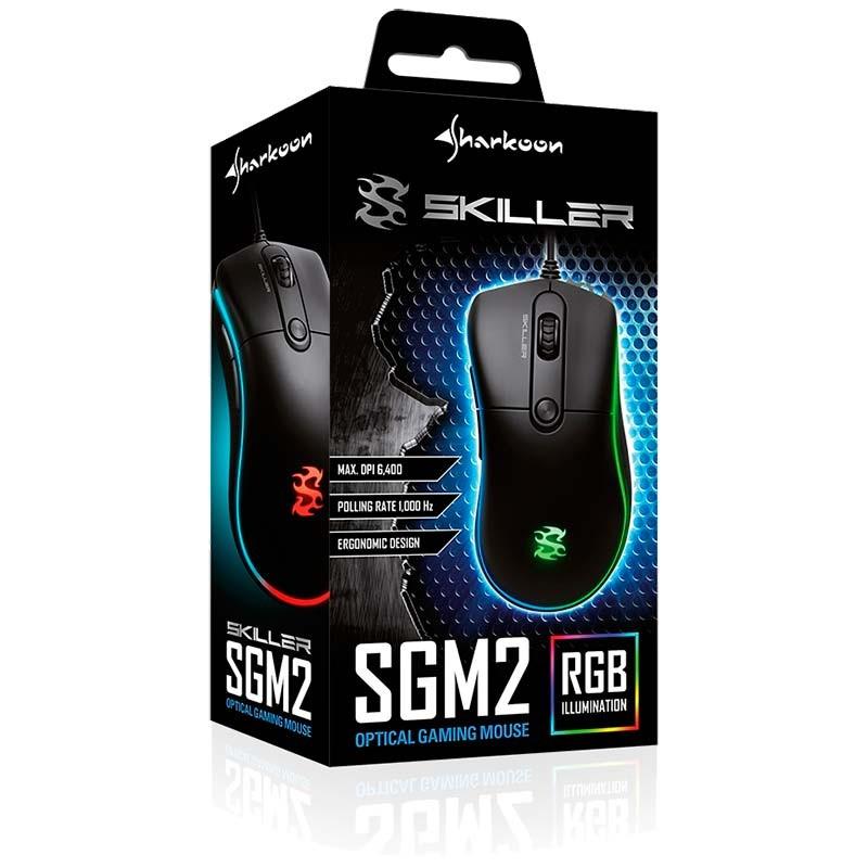 embalaje del Ratón Gaming Sharkoon SKILLER SGM2 RGB 6400 DPI