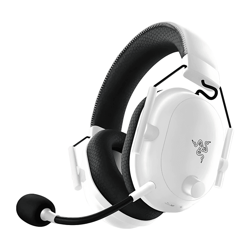 Vue générale des casques Razer Blackshark V2 Pro Bluetooth Son 7.1 Blanc
