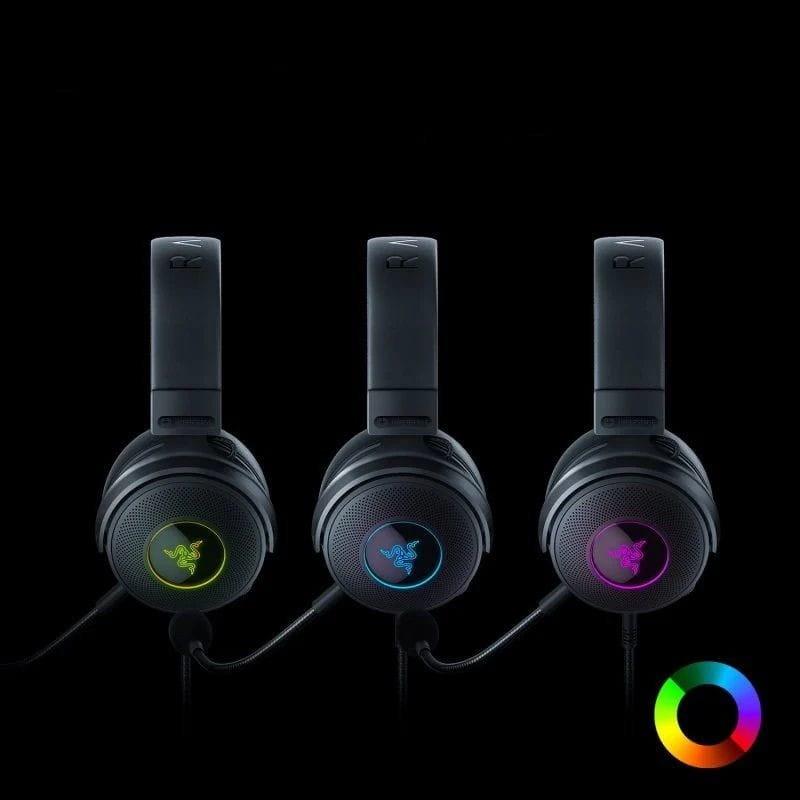 Latérale de Razer Kraken V3 HyperSense Noir - Casque de jeu