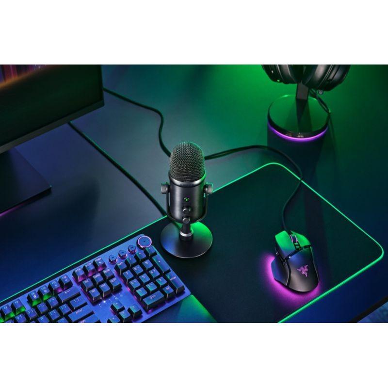 Vista cenital del Micrófono Razer Seiren V2 Pro Negro
