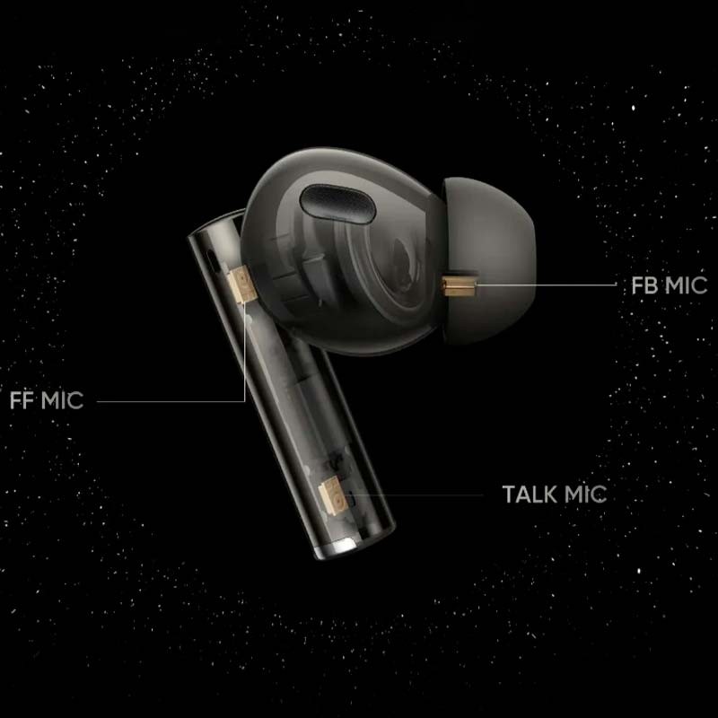 microphones des Écouteurs Sans Fil Realme Buds Air 6 Pro Noir