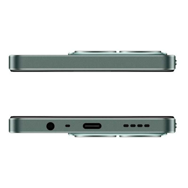 vista superior e inferior do Telefone móvel Realme C61 4G 6GB/128GB Verde