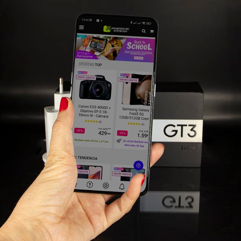 Realme GT3 5G 16GB/1TB Blanco foto real frontal web de Powerplanet