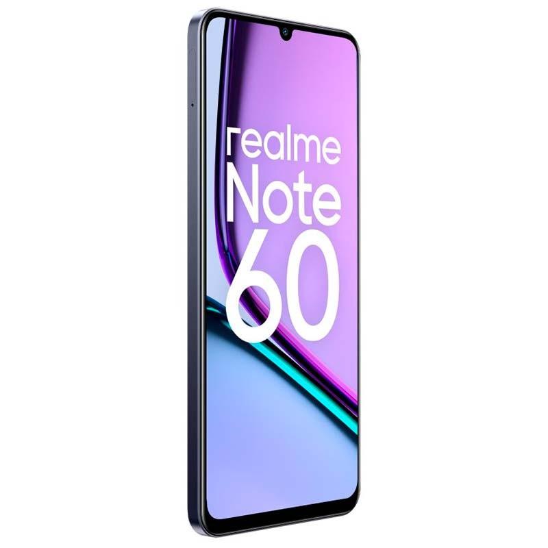 Realme Note 60 4G 6GB/128GB Negro - vista frontal y lateral izquierdo