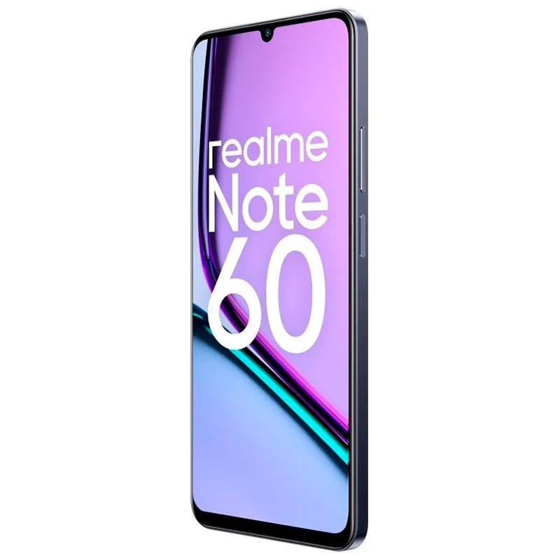 Realme Note 60 4G 6GB/128GB Negro - vista frontal y lateral derecho