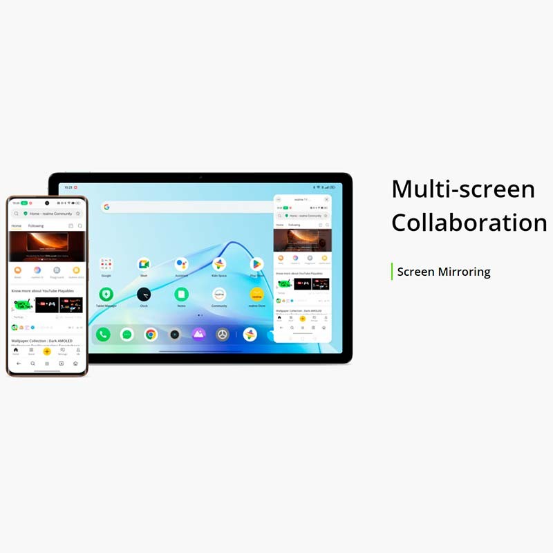 Tablet Realme Pad 2 6GB/128GB gris con pantalla 2K de 11.5 pulgadas, bordes finos y función de colaboración multiscreen con duplicación de pantalla
