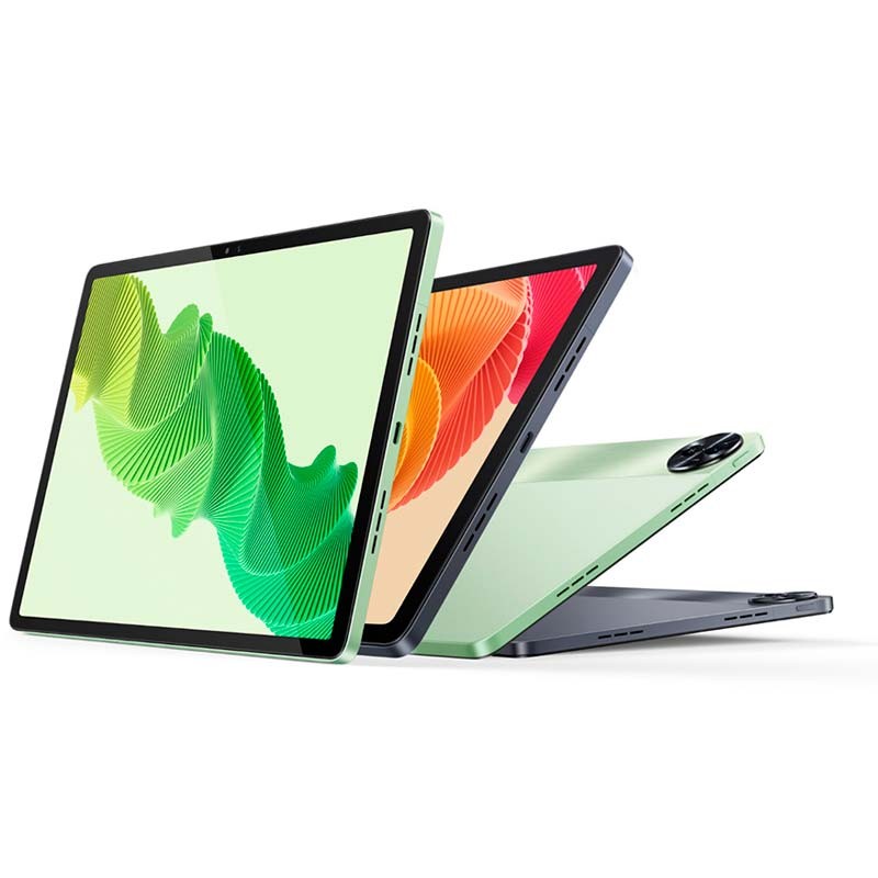 Tablet Realme Pad 2 6GB/128GB gris con pantalla 2K de 11.5 pulgadas, bordes delgados, cuerpo metálico, cámara trasera circular y altavoces laterales