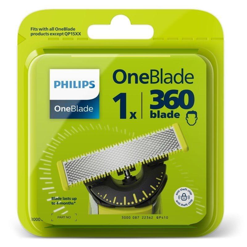 Caixa de Substituição da lâmina Philips QP420/50 360 para OneBlade Series Preto