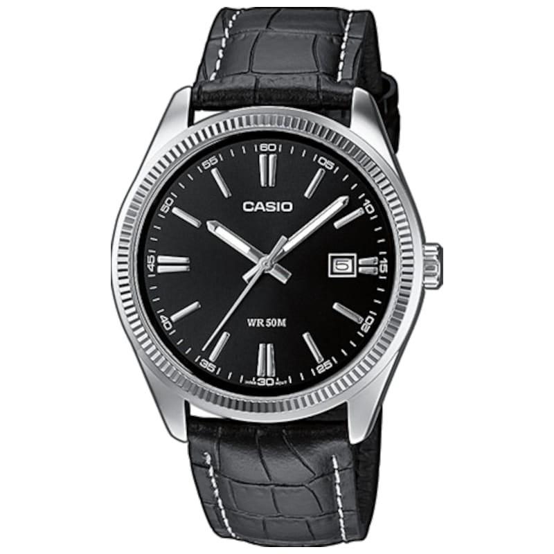 Casio MTP-1302PL-1AVEF Collection Men Reloj Analógico Negro Frontal pantalla