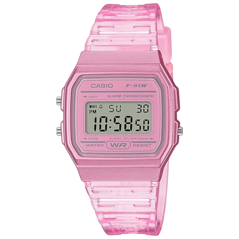 Casio F-91WS-4EF Collection Montre numérique rose pour femme