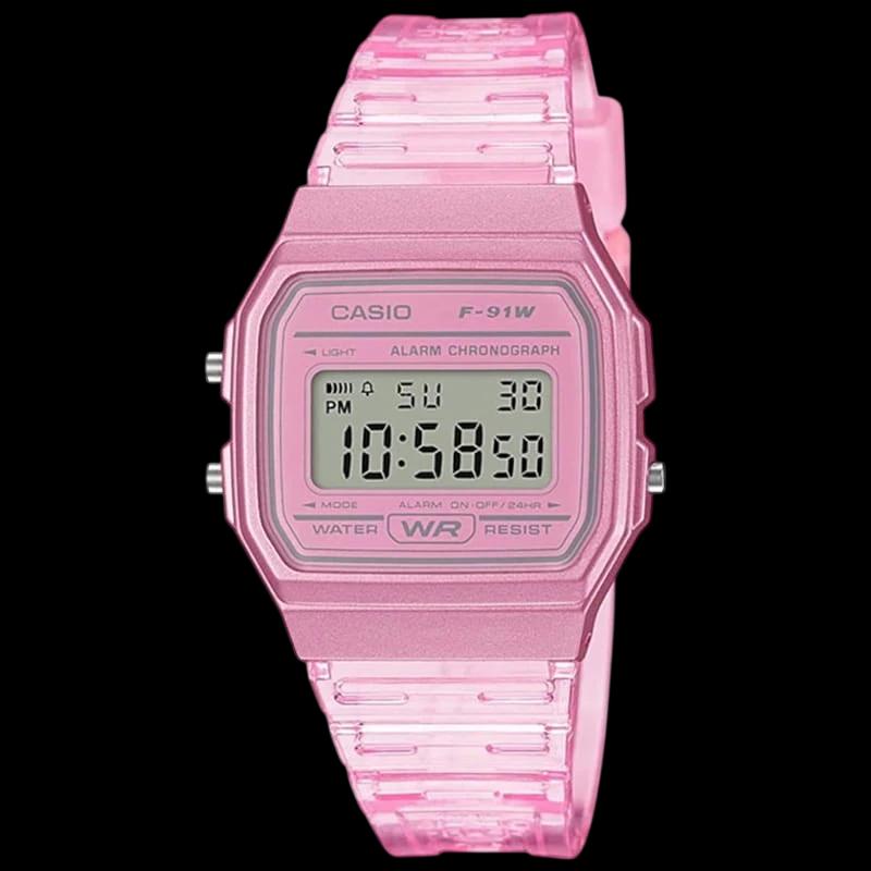Casio F-91WS-4EF Collection Montre numérique rose pour femme