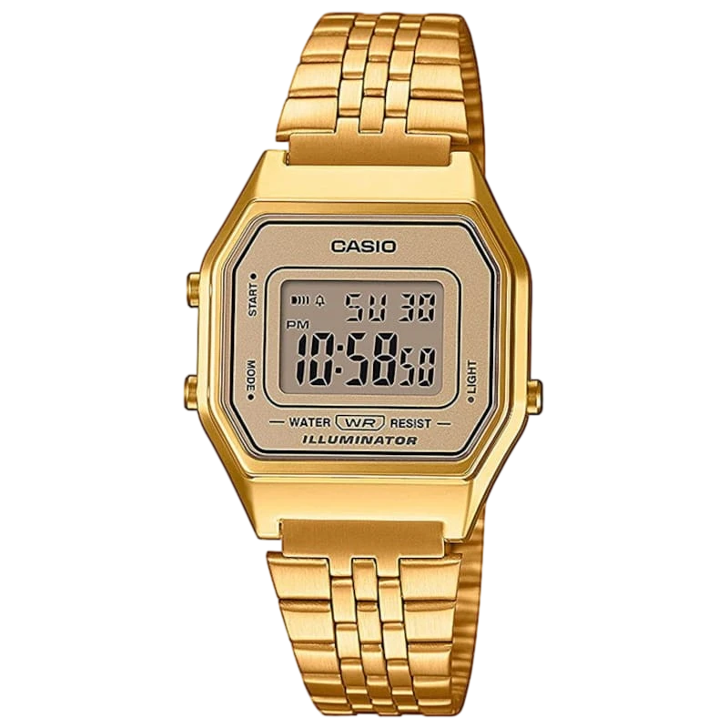 Casio LA680WEGA-9ER Montre numérique dorée iconique vintage