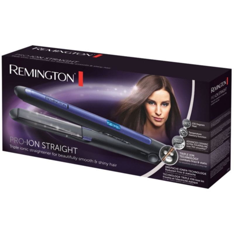 Caixa do Alisador de cabelo Remington S7710 Preto