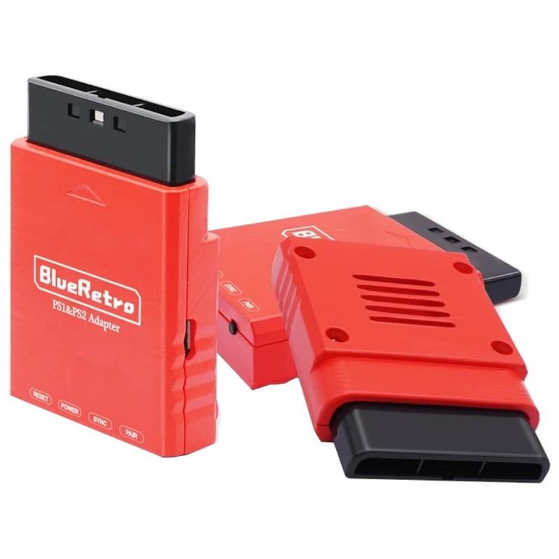 RetroScaler BlueRetro PS1, PS2, PS4, PS5, Nintendo Switch Vermelho - Adaptador Gamepad - Frontal
